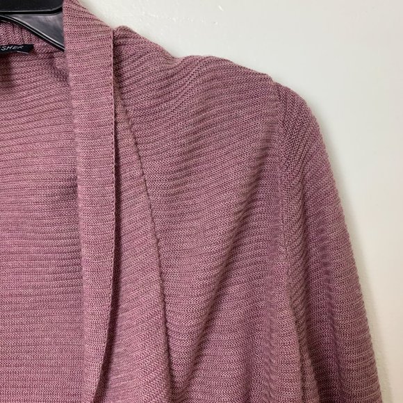NWOT Eileen Fisher dusty pink knit silk blend open ribbed drape cardigan XS - Picture 2 of 5